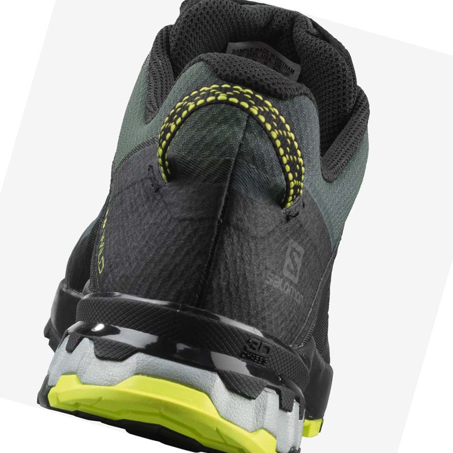 Tenis Para Trail Running Salomon XA WILD GORE-TEX Hombre Negros Verde Oliva | MX 3501GSO